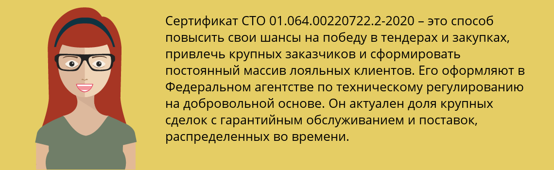Получить сертификат СТО 01.064.00220722.2-2020 в Звенигород
